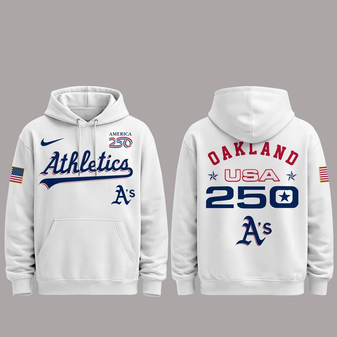 Oakland Athletics 250 USA 2026 Celebration America 250 x Major League Baseball Hoodie 1 Oakland Athletics 250 USA 2026 Celebration America 250 x Major League Baseball Hoodie