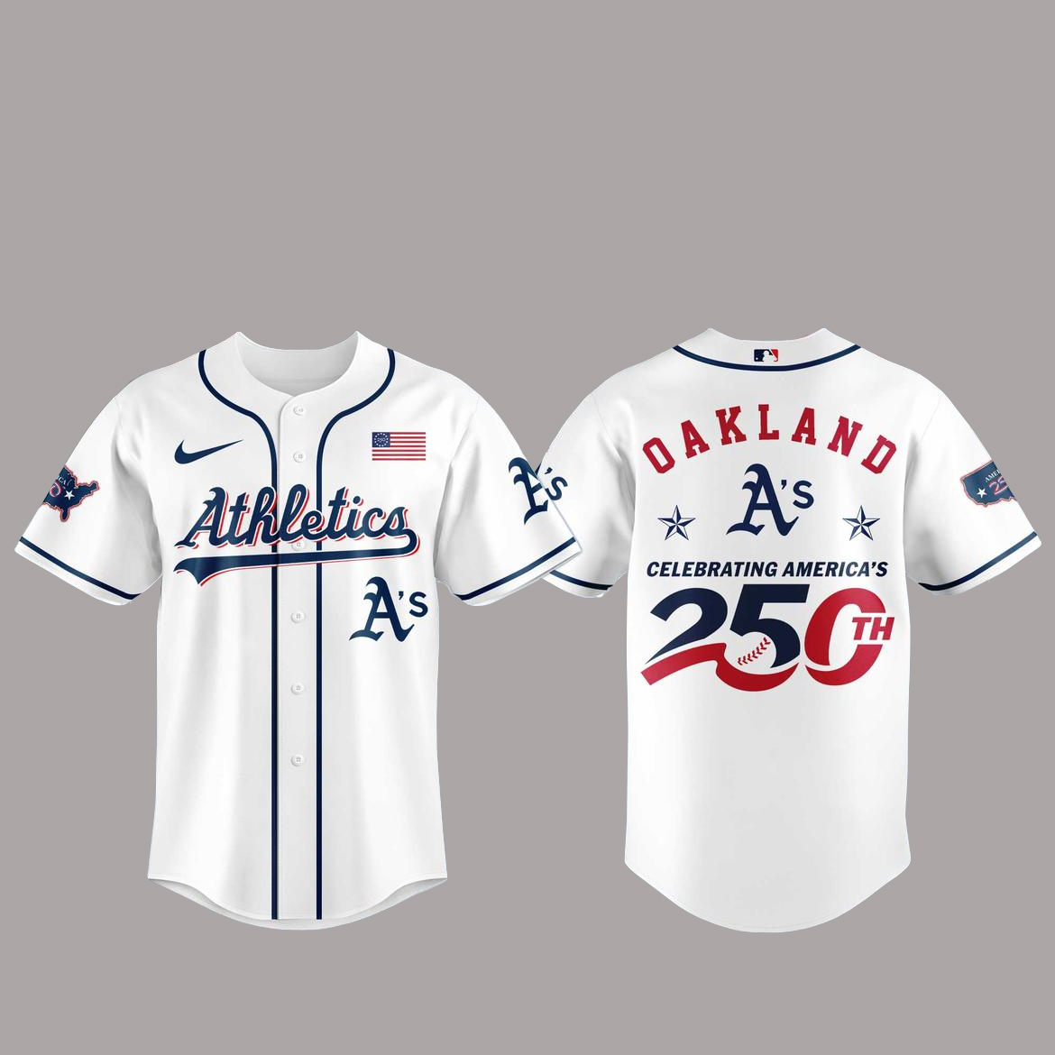 Oakland Athletics America 250th Anniversary Of USA 2026 Baseball Jersey 1 Oakland Athletics America 250th Anniversary Of USA 2026 Baseball Jersey