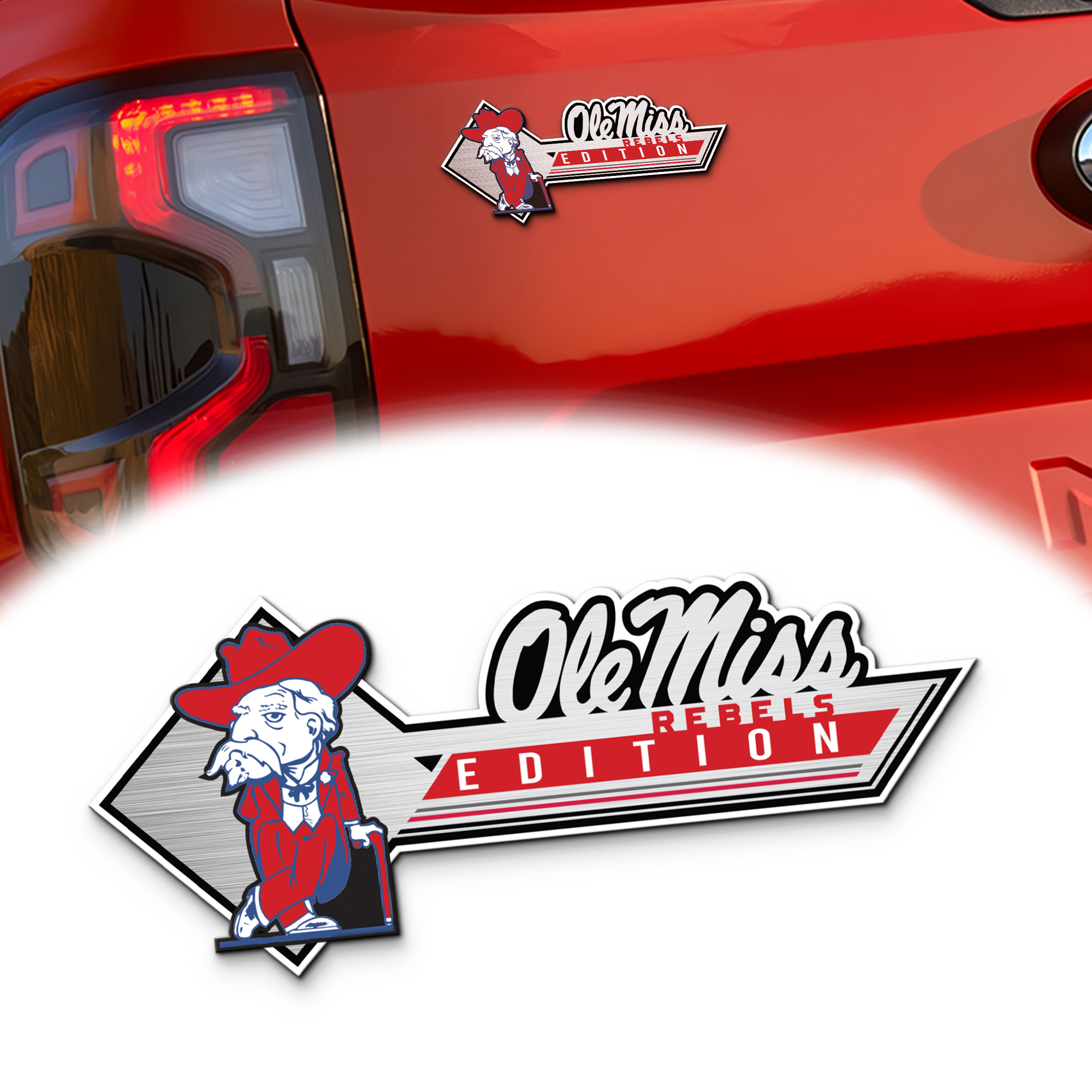 Ole Miss Rebels Edition Acrylic Car Emblem 1 Ole Miss Rebels Edition Acrylic Car Emblem