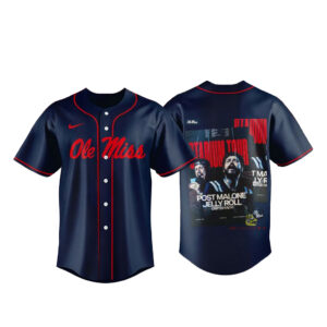 Ole Miss x Post Malone Stadium Tour 2026 Baseball Jersey