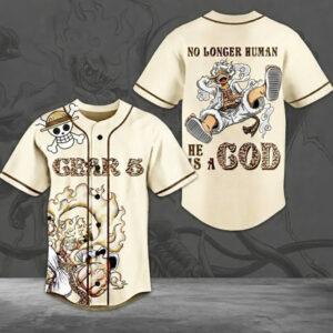 One Piece Gear 5 No Longer Human He Is A God Baseball Jersey