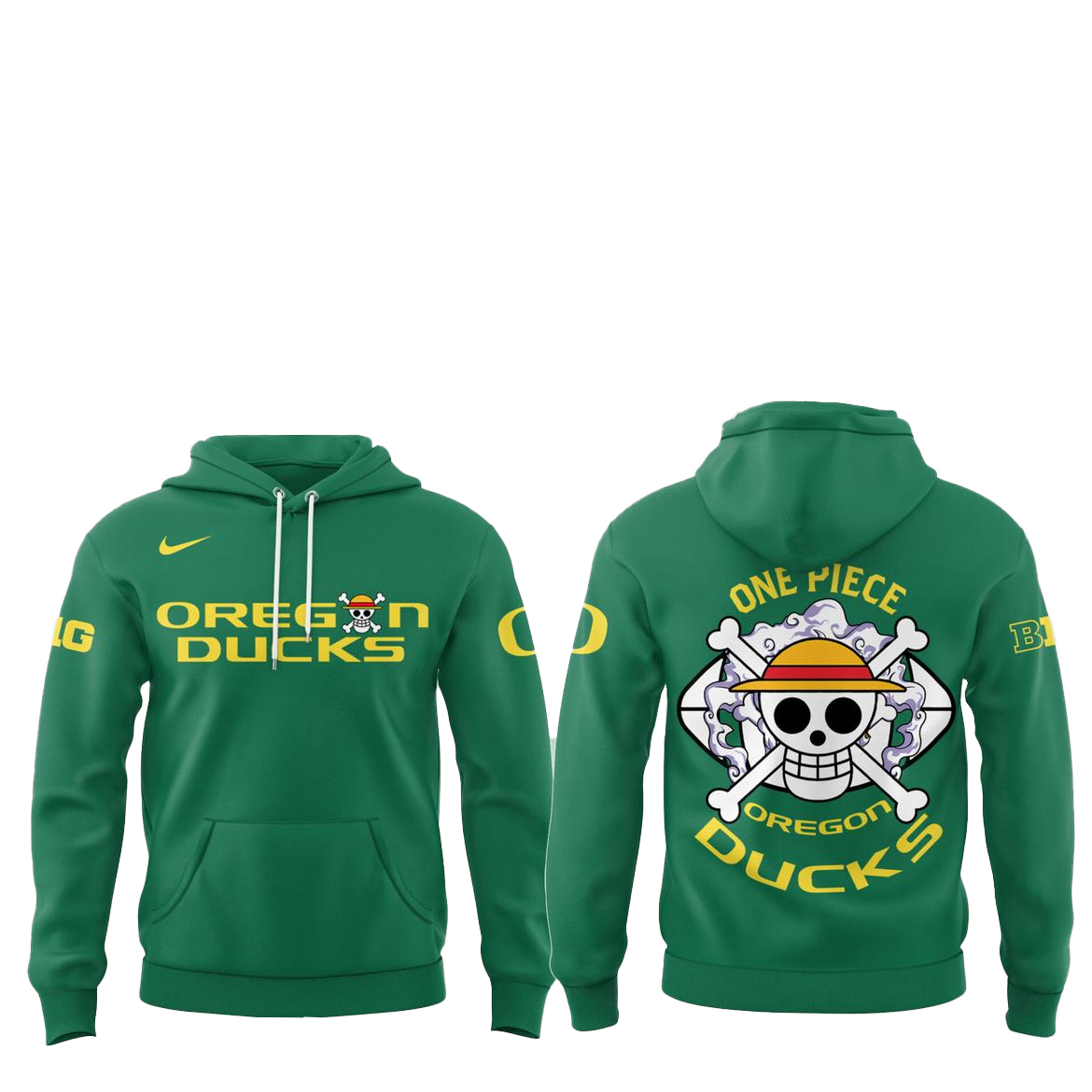 Oregon Ducks x One Piece Night 2026 Celebrate Shirt 2 Oregon Ducks x One Piece Night 2026 Celebrate Hoodie