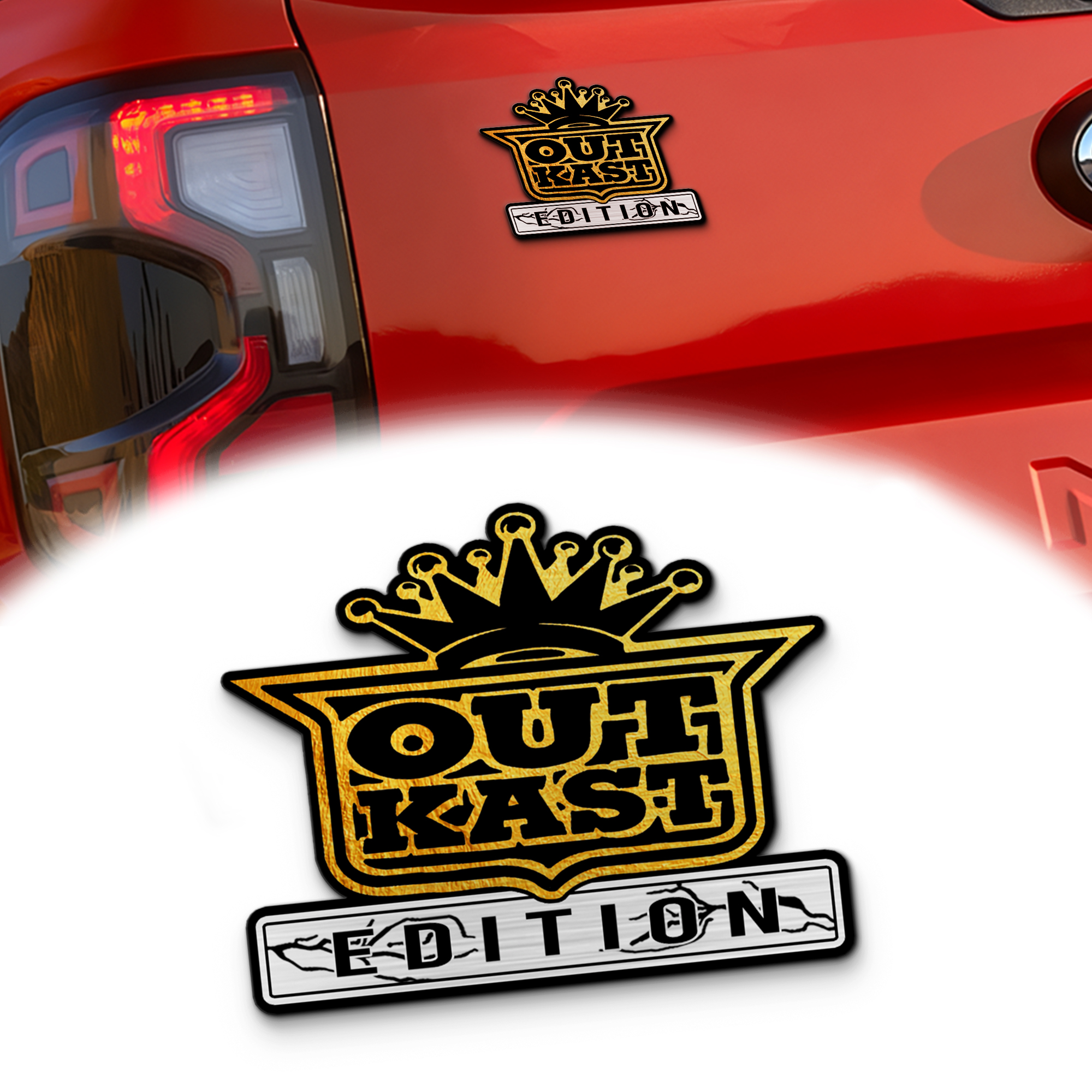 Outkast Edition Laser Engraved Car Emblem 1 Outkast Edition Laser Engraved Car Emblem