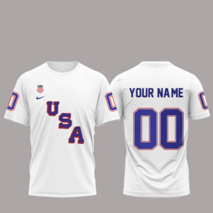 Personalized Name And Number USA 2026 Olympic Hockey T-Shirt