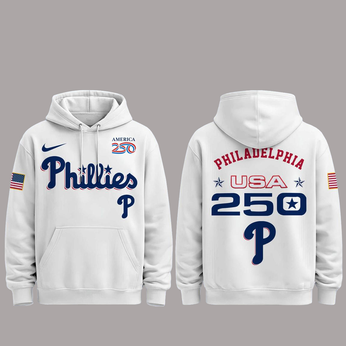 Philadelphia Phillies 250 USA 2026 Celebration America 250 x Major League Baseball Hoodie 1 Philadelphia Phillies 250 USA 2026 Celebration America 250 x Major League Baseball Hoodie