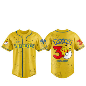 Philadelphia Phillies x Pokemon 30th Anniversary Baseball Jersey