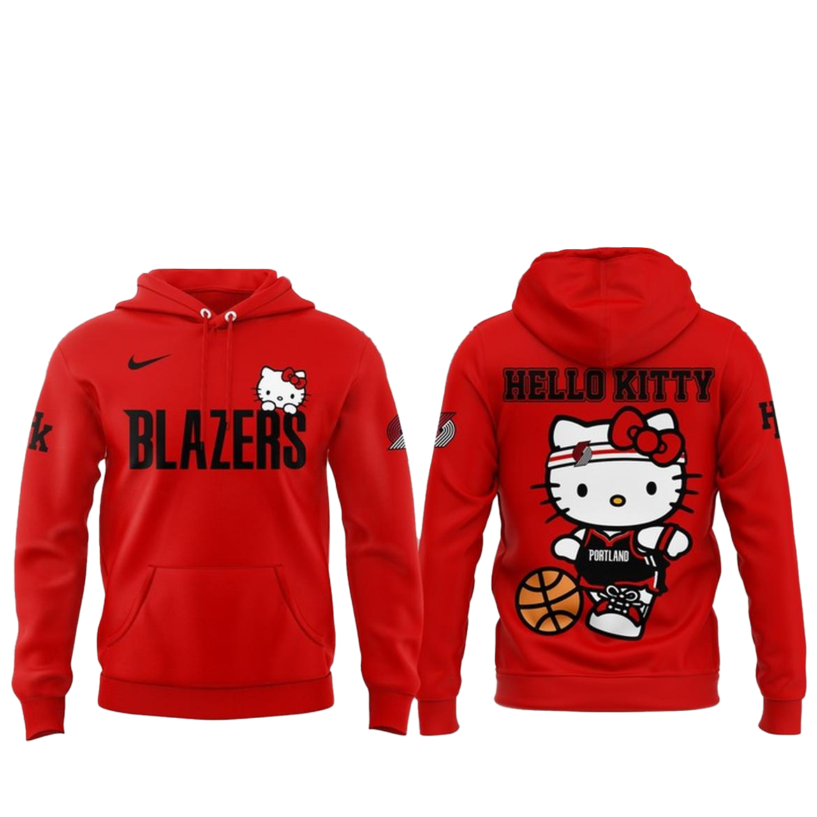 Portland Trail Blazers Hello Kitty 2026 Night Shirt 2 Portland Trail Blazers Hello Kitty 2026 Night Hoodie
