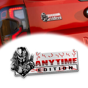 Predator Helmet Head Edition Laser Engraved Car Emblem Version 2