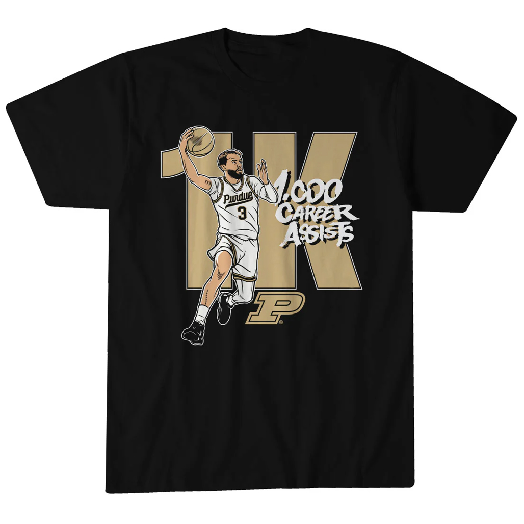 Purdue Basketball Braden Smith 1,000 Assists T-Shirt 1 Purdue Basketball Braden Smith 1,000 Assists T-Shirt