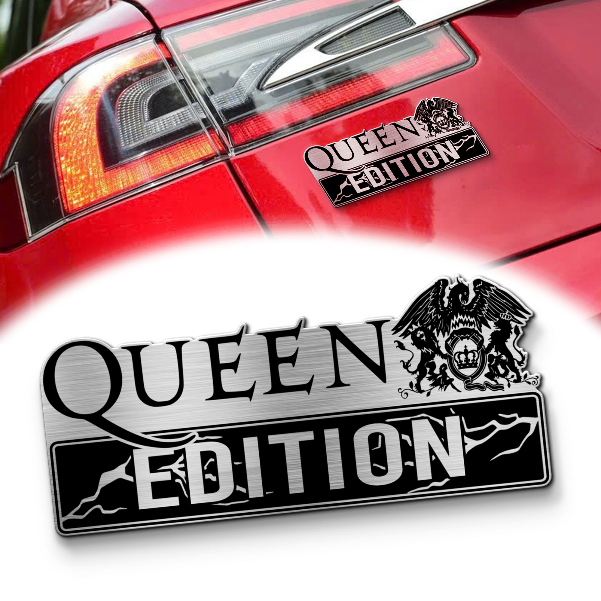 Queen Edition Laser Engraved Car Name Emblem 1 Queen Edition Laser Engraved Car Name Emblem