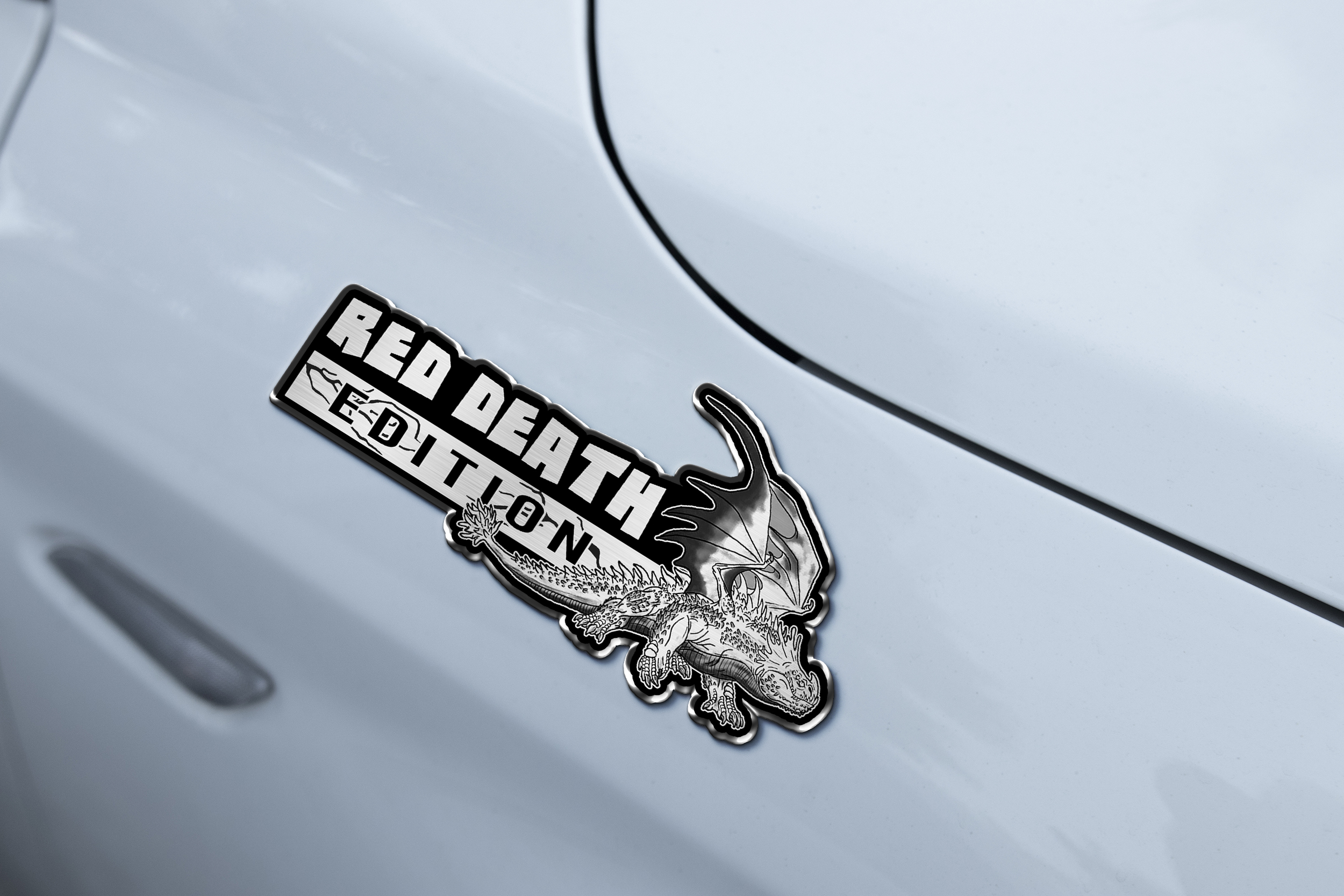 Red Death Edition Engraved Car Emblem Version 1 5 Red Death Edition Engraved Car Emblem Version 1 - Image 5