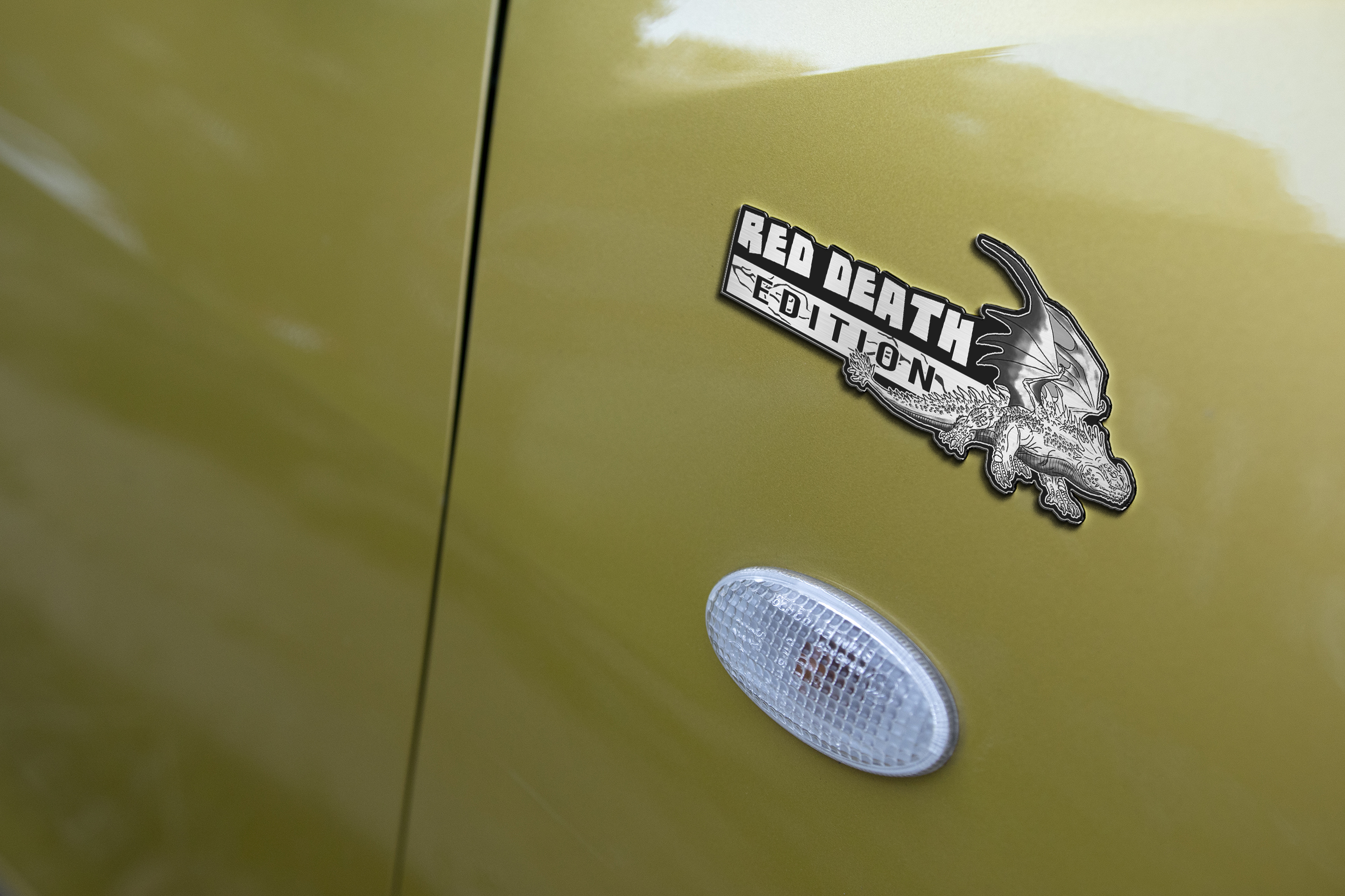 Red Death Edition Engraved Car Emblem Version 1 6 Red Death Edition Engraved Car Emblem Version 1 - Image 6