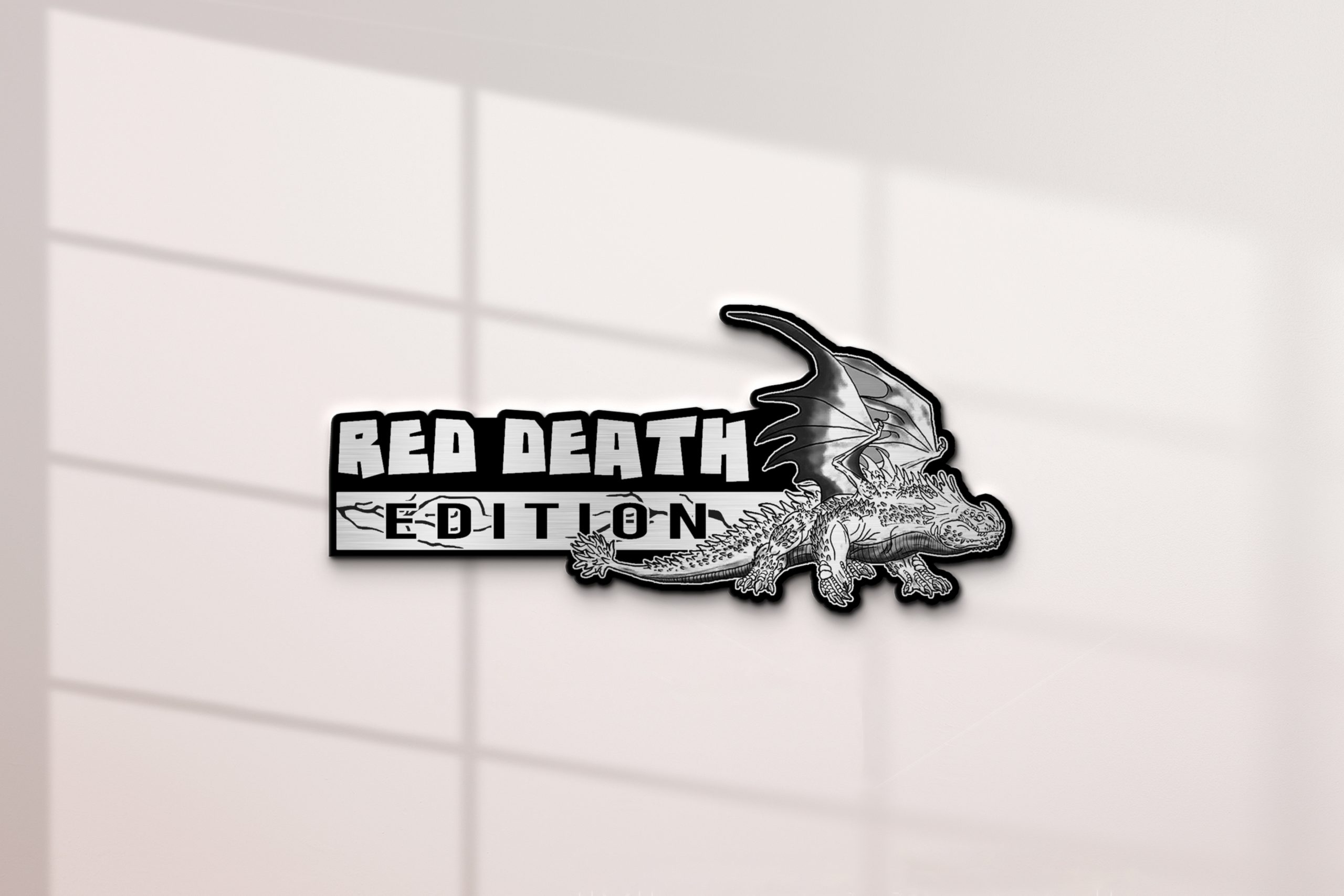 Red Death Edition Engraved Car Emblem Version 1 2 Red Death Edition Engraved Car Emblem Version 1 - Image 2