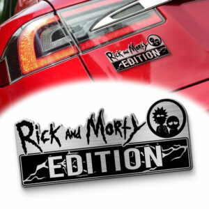 Rick and Morty Edition Laser Engraved Car Name Badge