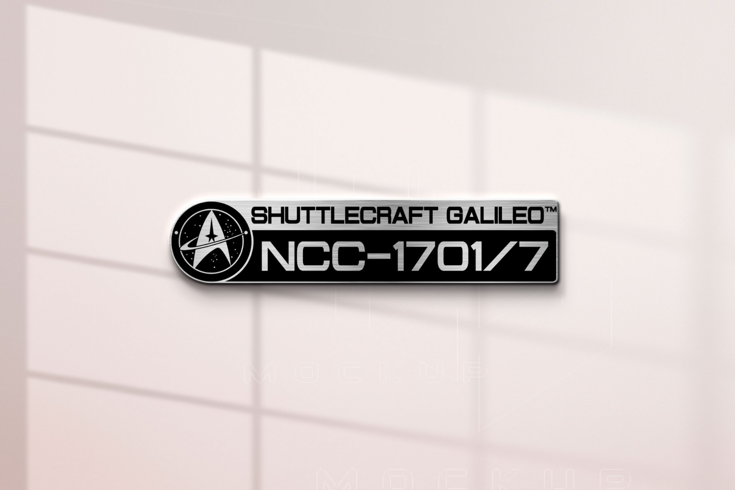 Star Trek Shuttlecraft Galileo NCC-1701/7 Laser Engraved Car Badge 2 Star Trek Shuttlecraft Galileo NCC-1701/7 Laser Engraved Car Badge - Image 2