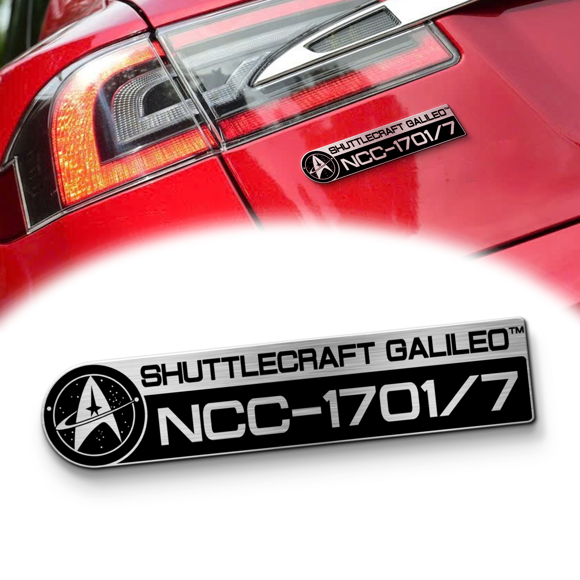 Star Trek Shuttlecraft Galileo NCC-1701/7 Laser Engraved Car Badge 1 Star Trek Shuttlecraft Galileo NCC-1701/7 Laser Engraved Car Badge