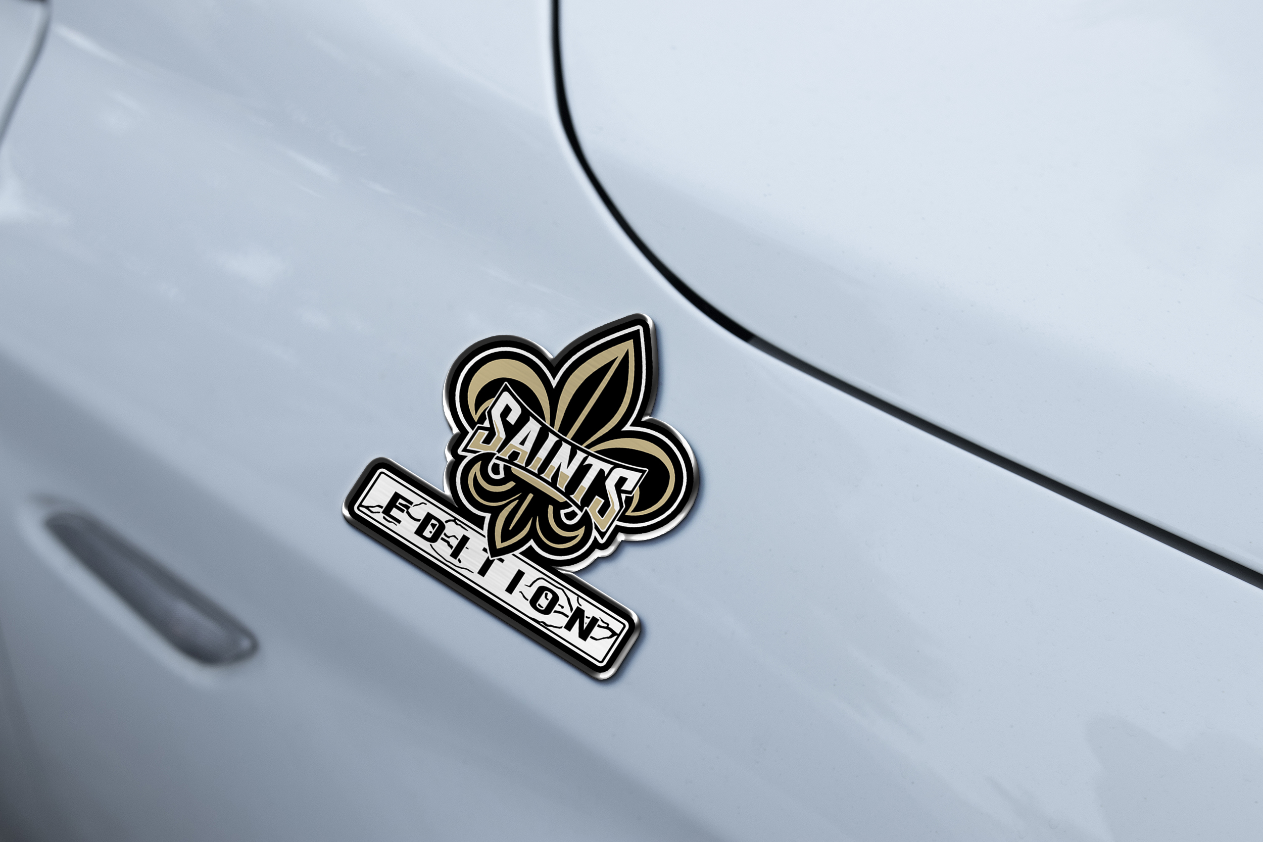 New Orleans Saints Edition Inspired Laser Engraved Car Emblem Version 2 6 New Orleans Saints Edition Inspired Laser Engraved Car Emblem Version 2 - Image 6