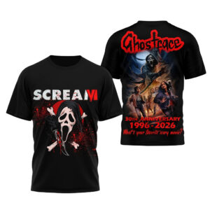 Scream 7 Ghostface 30Th Anniversary 2026 T-Shirt