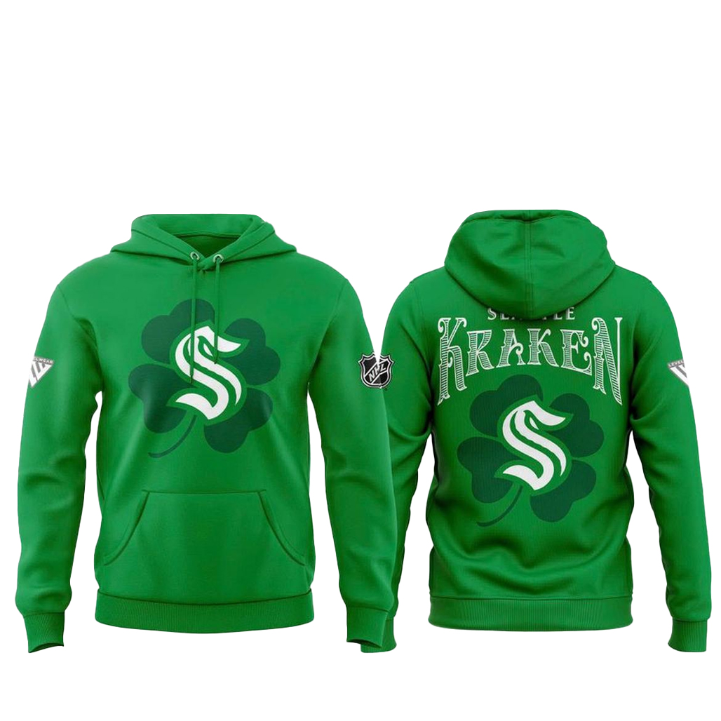 Seattle Kraken St. Patrick’s Day Celebration 2026 Hoodie 1 Seattle Kraken St. Patrick’s Day Celebration 2026 Hoodie