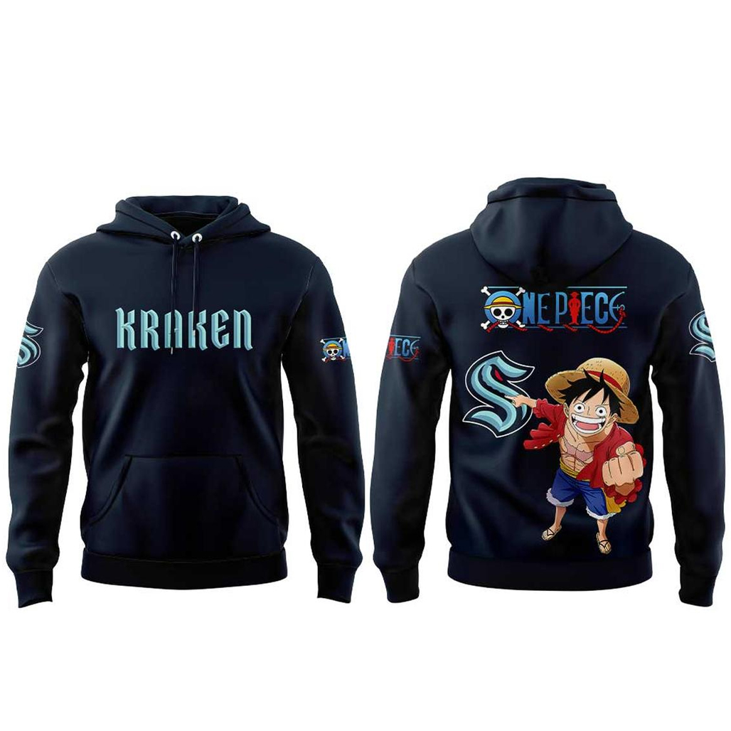 Seattle Kraken x One Piece National Hockey League Anime Night 2026 Hoodie 1 Seattle Kraken x One Piece National Hockey League Anime Night 2026 Hoodie