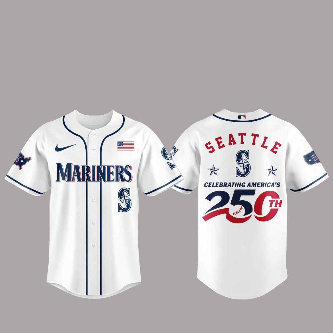 Seattle Mariners America 250th Anniversary Of USA 2026 Baseball Jersey 1 Seattle Mariners America 250th Anniversary Of USA 2026 Baseball Jersey