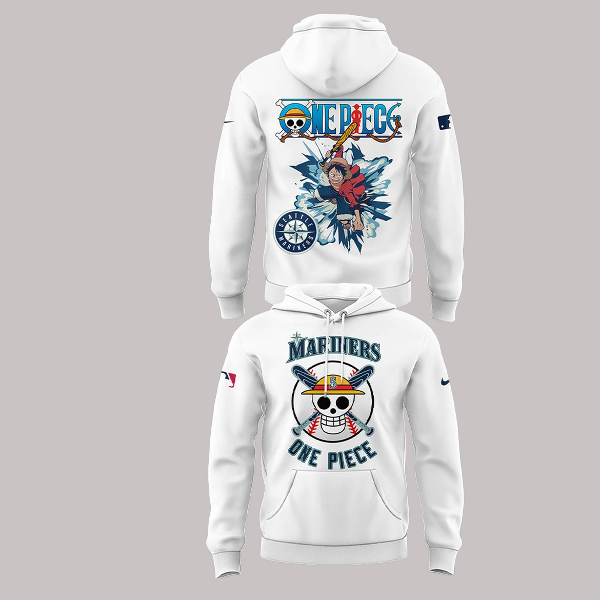 Seattle Mariners x One Piece Night 2026 Celebrate Shirt 2 Seattle Mariners x One Piece Night 2026 Celebrate Hoodie