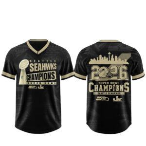 Seattle Seahawks 2026 Super Bowl LX Champions Black Football Jersey