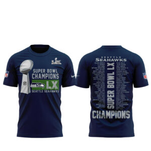 Seattle Seahawks 2026 Super Bowl LX Champions The Whole Squad T-Shirt