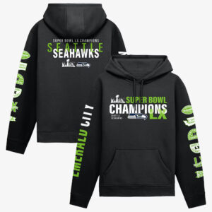 Seattle Seahawks Black Super Bowl LX Champions Hoodie