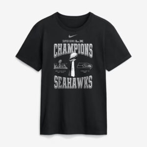 Seattle Seahawks Black Super Bowl LX Champions Locker Room T-Shirt