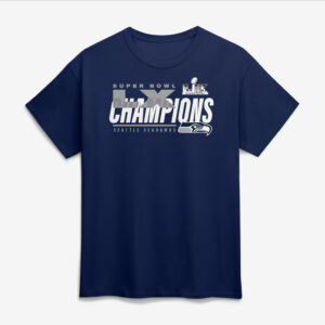 Seattle Seahawks College Navy Super Bowl LX Champions Victory T-Shirt