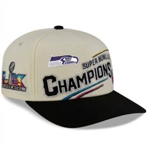 Seattle Seahawks Cream-Black Super Bowl LX Champions 2026 Locker Room Cap