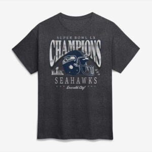 Seattle Seahawks Heather Charcoal Super Bowl LX Champions Prestigious Run T-Shirt