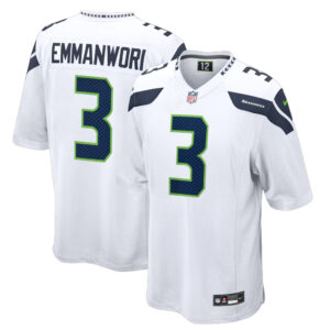 Seattle Seahawks Nick Emmanwori White Game Football Jersey