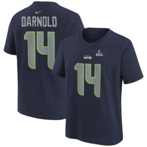 Seattle Seahawks Sam Darnold Super Bowl LX Name & Number T-Shirt