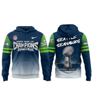 Seattle Seahawks Super Bowl LX Champions 25-26 National Football League Hoodie