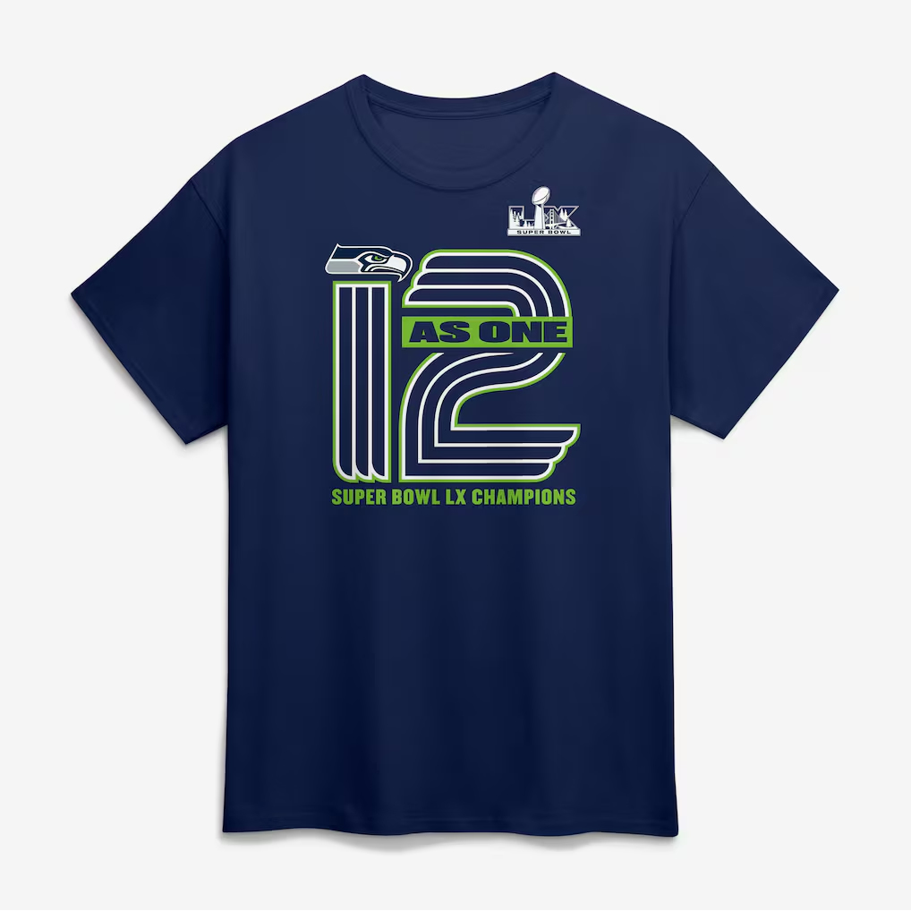 Seattle Seahawks Super Bowl LX Champions Hometown On Top T-Shirt 1 Seattle Seahawks Super Bowl LX Champions Hometown On Top T-Shirt