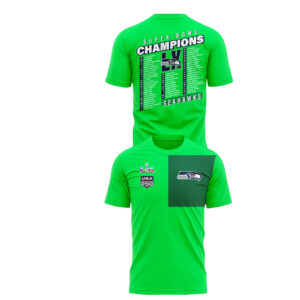 Seattle Seahawks Super Bowl LX Champions Locker Room Green T-Shirt