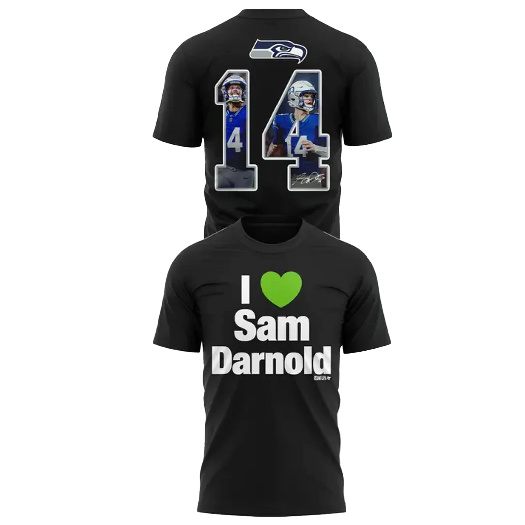 Seattle Seahawks x Sam Darnold Number 14 Shirt 1 Seattle Seahawks x Sam Darnold Number 14 Shirt