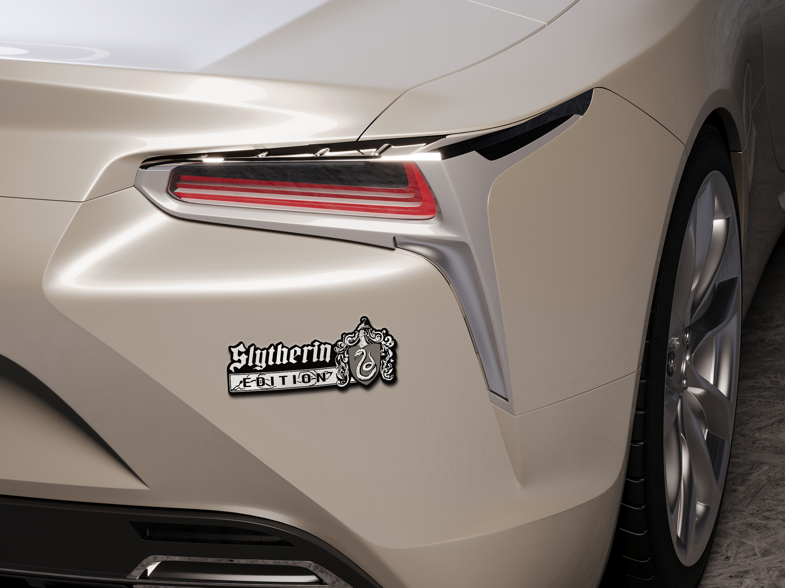 Slytherin Edition Laser Engraved Car Emblem Version 1 3 Slytherin Edition Laser Engraved Car Emblem Version 1 - Image 3