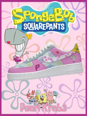 Spongebob Pearl Krabs Air Force 1 Shoes Sneakers