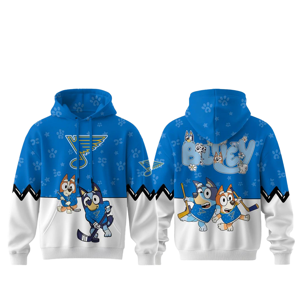 St. Louis Blues x Bluey Kids Club Hoodie 1 St. Louis Blues x Bluey Kids Club Hoodie