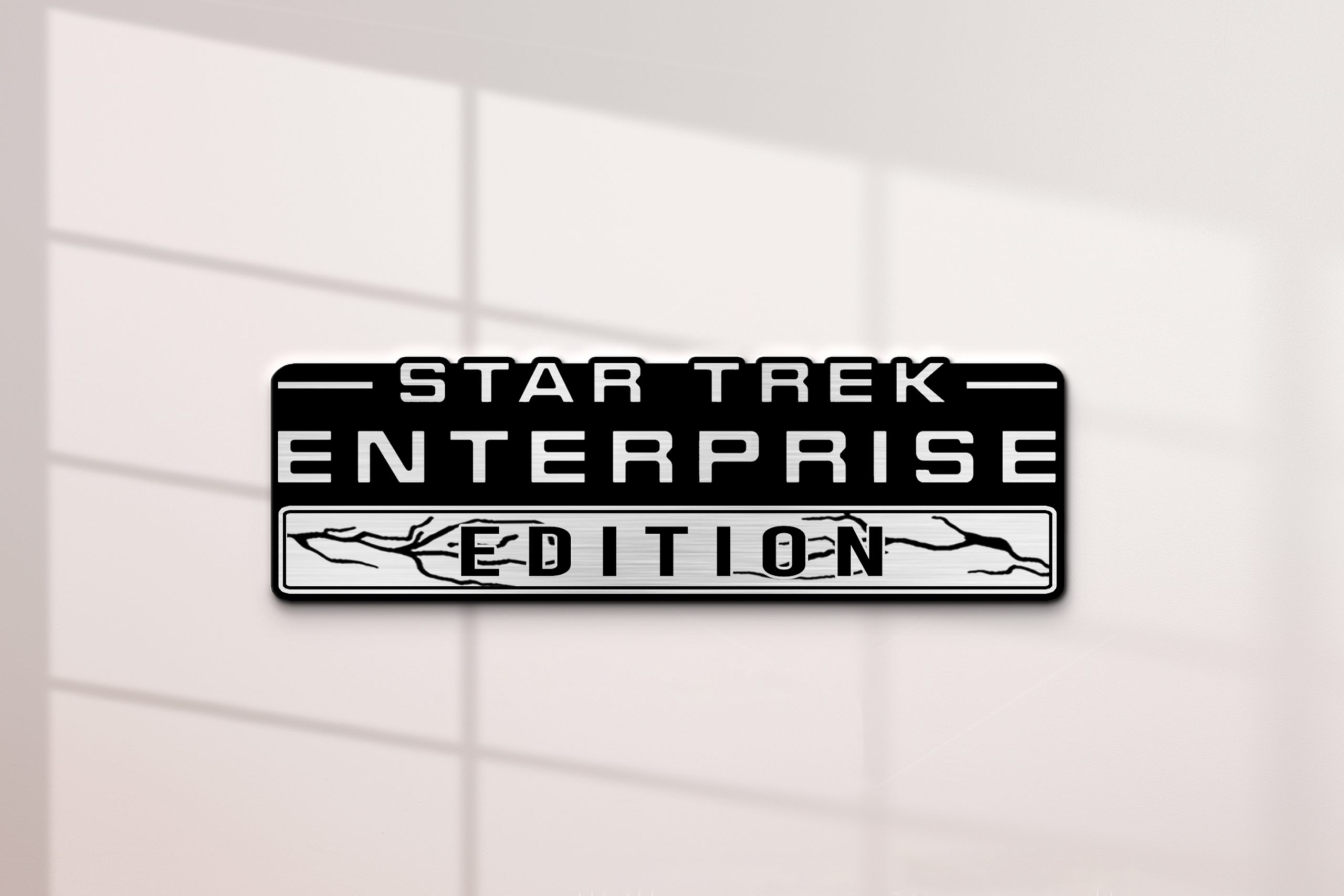 Star Trek Enterprise Laser Engraved Car Emblem 2 Star Trek Enterprise Laser Engraved Car Emblem - Image 2
