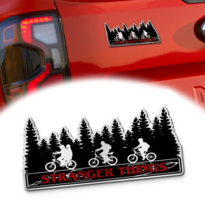 Stranger Things Bike Silhouette Car Emblem