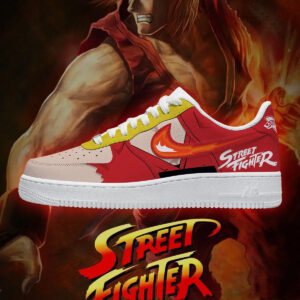 Street Fighter Ken Masters Air Force 1 Shoes Sneakers