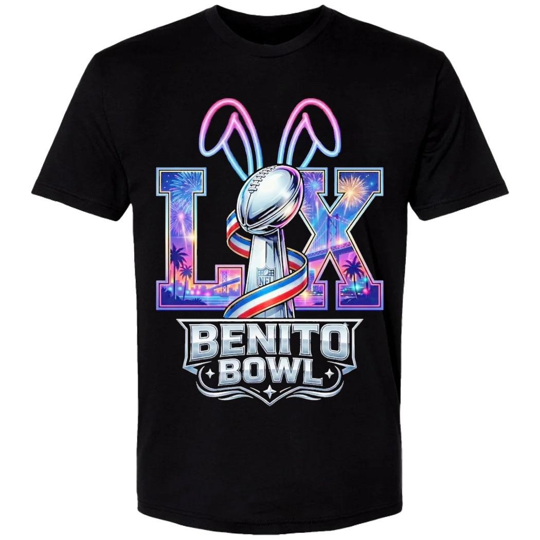 Super Bowl LX Benito Bowl Logo T-Shirt 1 Super Bowl LX Benito Bowl Logo T-Shirt