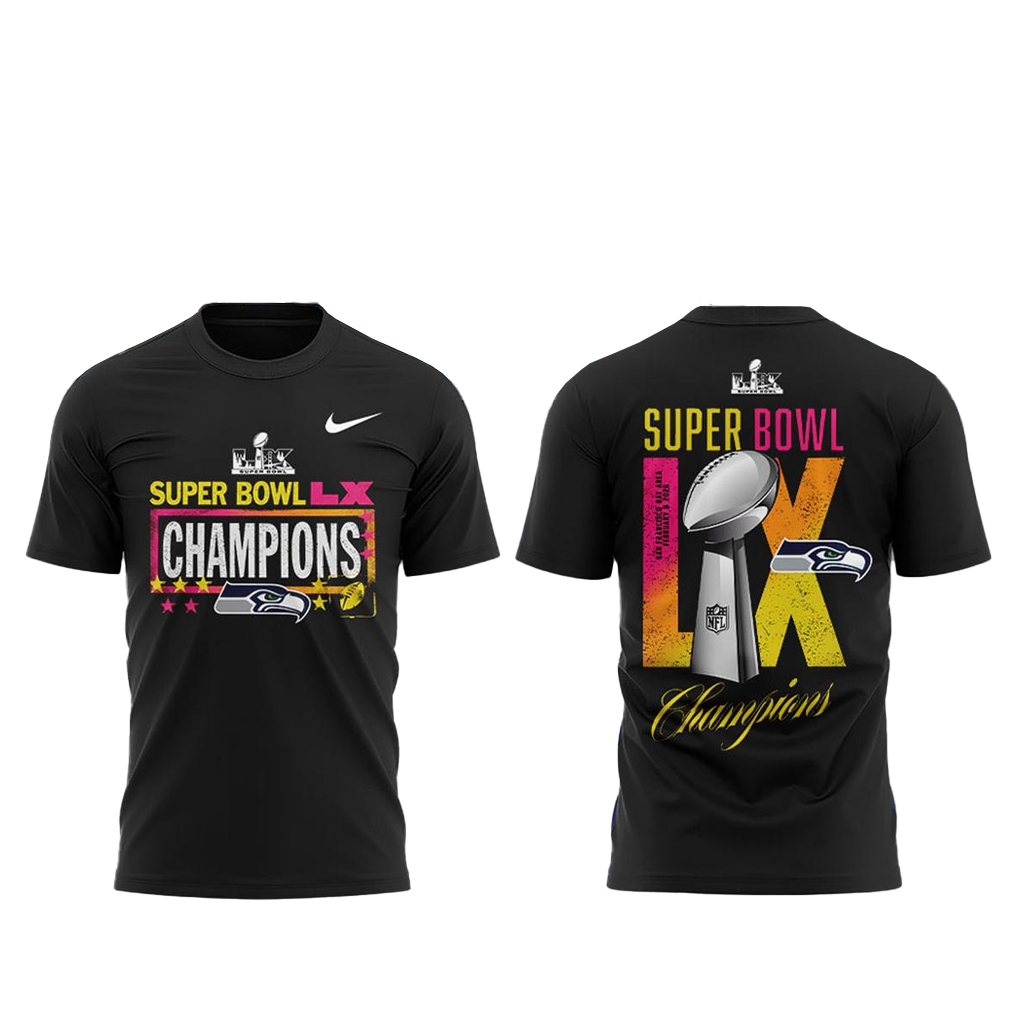 Super Bowl LX Champions 2026 Seattle Seahawks Shirt 1 Super Bowl LX Champions 2026 Seattle Seahawks T-Shirt