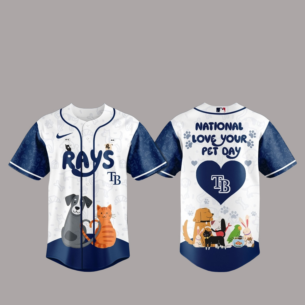 Tampa Bay Rays National Love Your Pet Day 2026 Basball Jersey 1 Tampa Bay Rays National Love Your Pet Day 2026 Basball Jersey