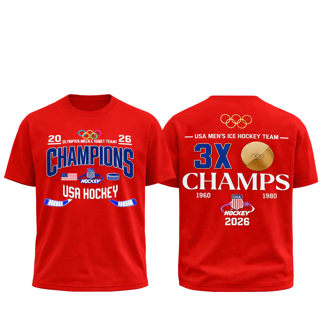 Team USA 2026 Olympic Ice Hockey Champions Celebrate Shirt 1 Team USA 2026 Olympic Ice Hockey Champions Celebrate T-Shirt
