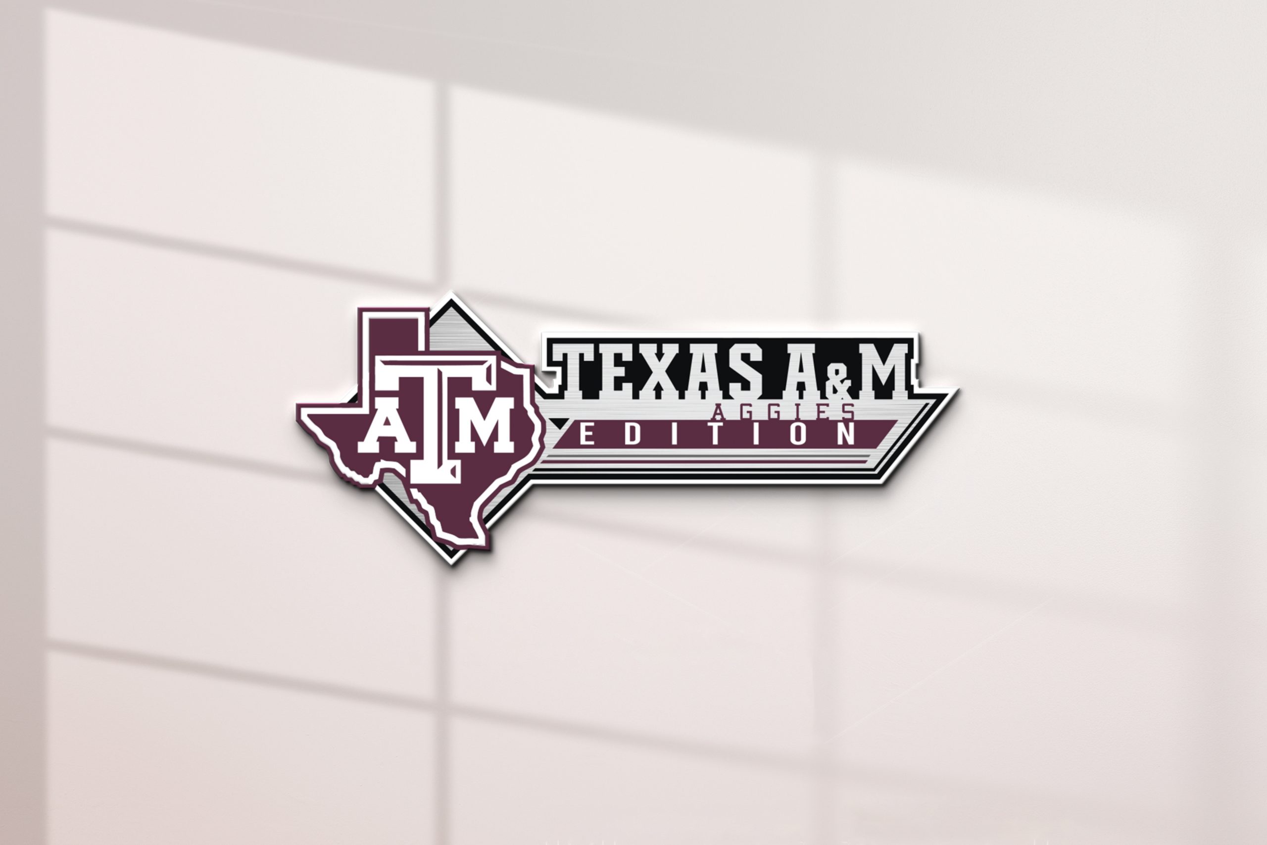Texas AM Aggies Edition Acrylic Car Emblem 2 Texas AM Aggies Edition Acrylic Car Emblem - Image 2